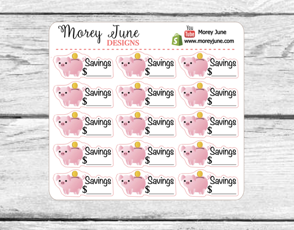 Savings Piggy Bank Icon Stickers