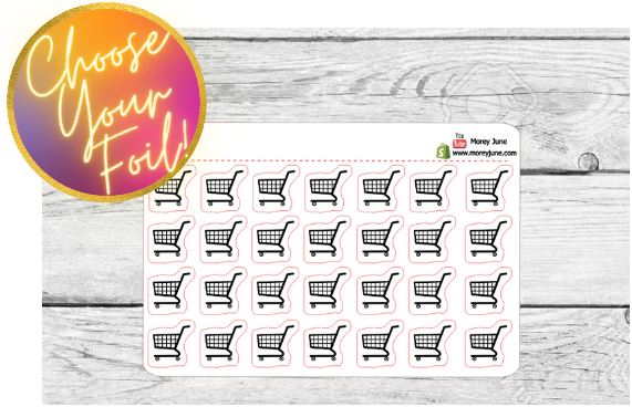 FOILED Groceries Icon Stickers - Choose your foil!