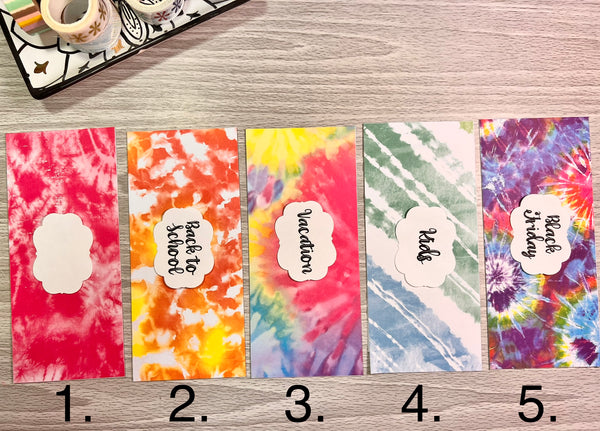 Customized Laminated Cash Envelope Set - Tie Dye 3