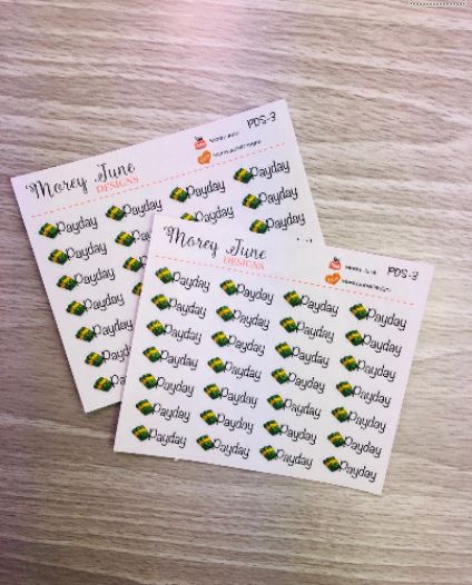 Payday Script Planner Stickers - Multiple Options